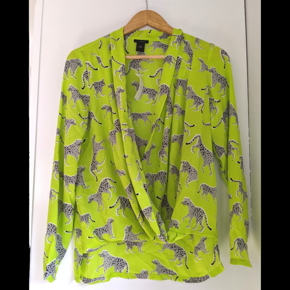 NWT Funky Cheetah Pattern Shirt
